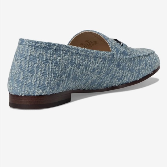 Sam Edelman Loraine Tweed Horse-Bit Denim Loafers in Montrose Blue size 6.5 - Picture 5 of 15
